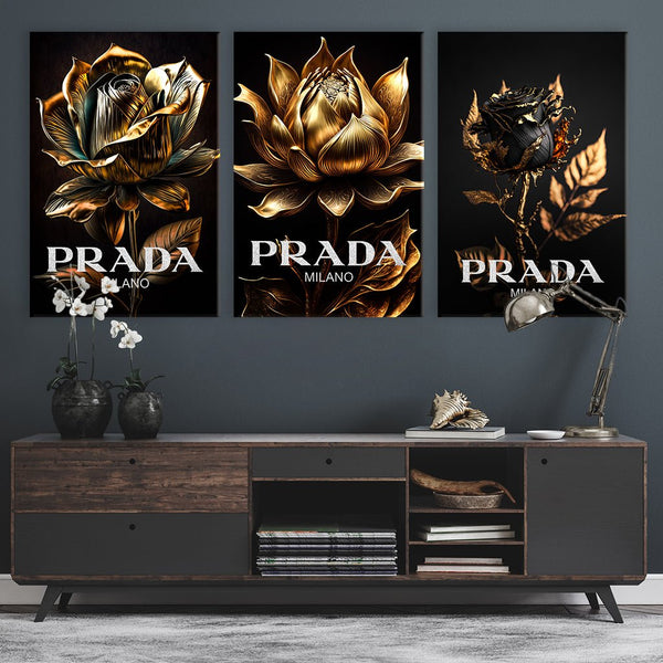 Prada Flowers - Triptychon by Adrian Vieriu - Affengeile Bilder