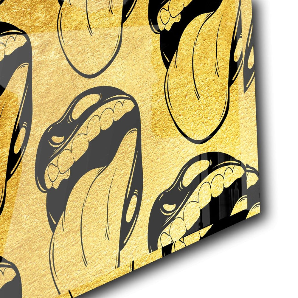 Sassy Pattern Goldversion auf Acryl - Affengeile Bilder