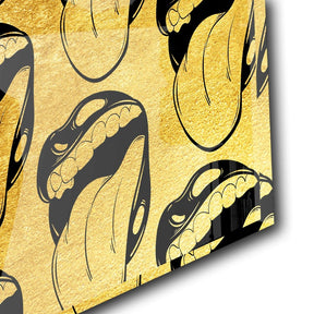 Sassy Pattern Goldversion auf Acryl - Affengeile Bilder