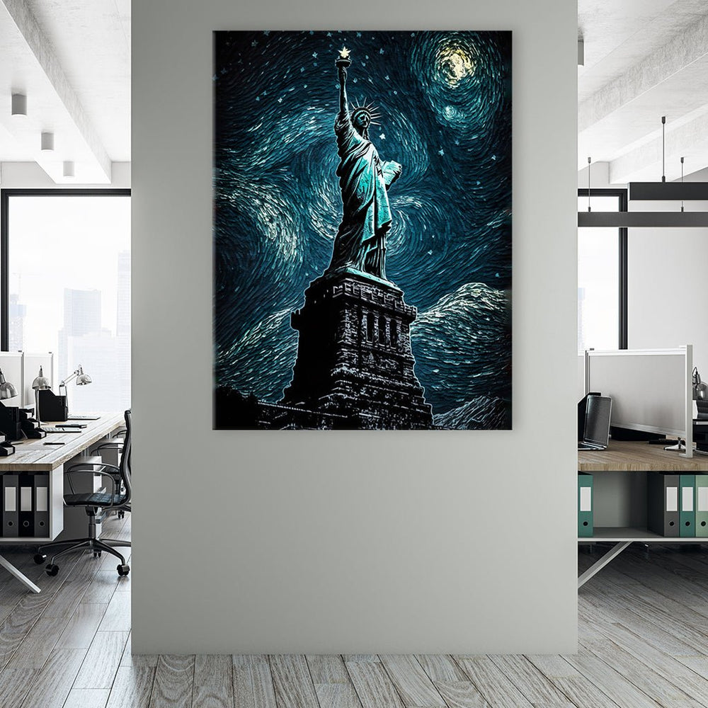 Statue of liberty - van Gogh Style by Markus Mikolai - Affengeile Bilder