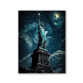 Statue of liberty - van Gogh Style by Markus Mikolai - Affengeile Bilder