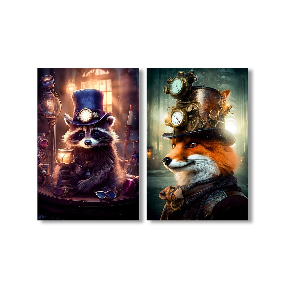 Steampunk Animals Duo by Himmelmiez - Affengeile Bilder