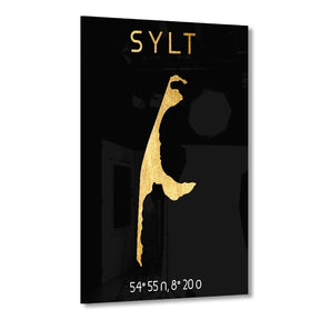 Sylt Coords Goldversion auf Acryl - Affengeile Bilder