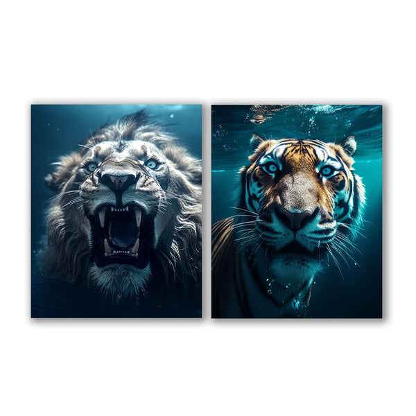 Wild Cats Diving - Duo by Zenzdesign - Affengeile Bilder