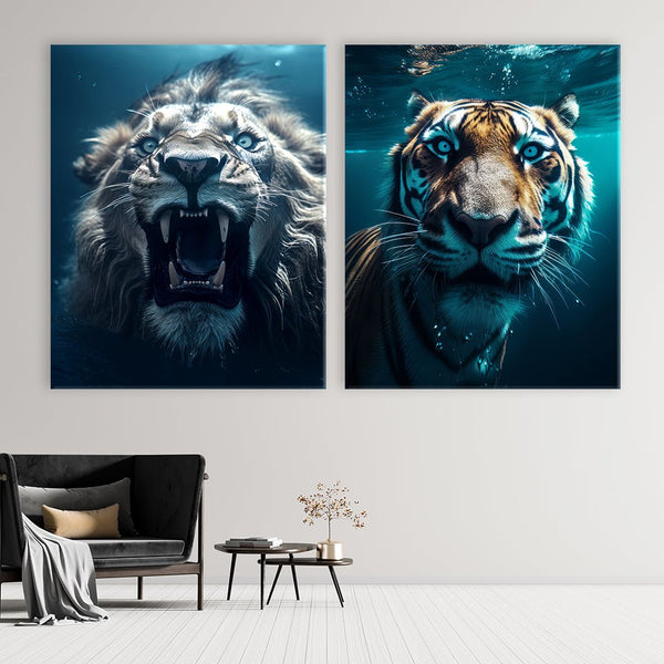 Wild Cats Diving - Duo by Zenzdesign - Affengeile Bilder